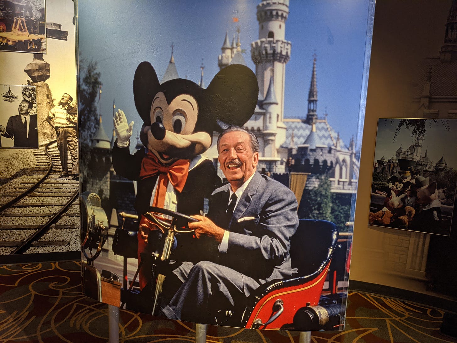 One of the last photos taken of Walt Disney in Disneyland. On display at Hollywood Studio’s One Man’s Dream exhibit One of the last photos taken of Walt Disney in Disneyland. On display at Hollywood Studio’s One Man’s Dream exhibit