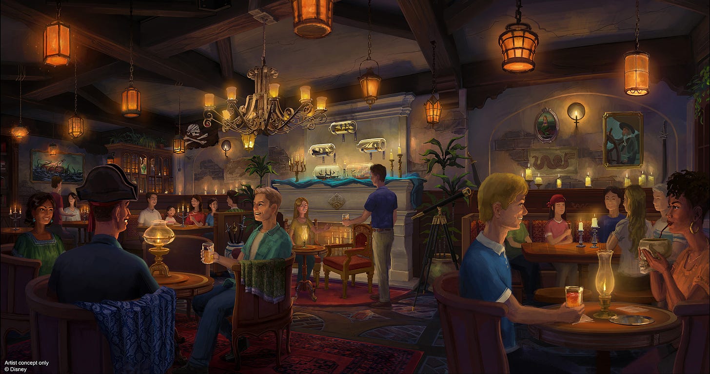 Pirates of the Caribbean-inspired tavern rendering Pirates of the Caribbean-inspired tavern rendering